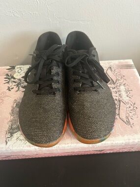 NOBULL Black Knit Sneaker with Multicolor Check Insole